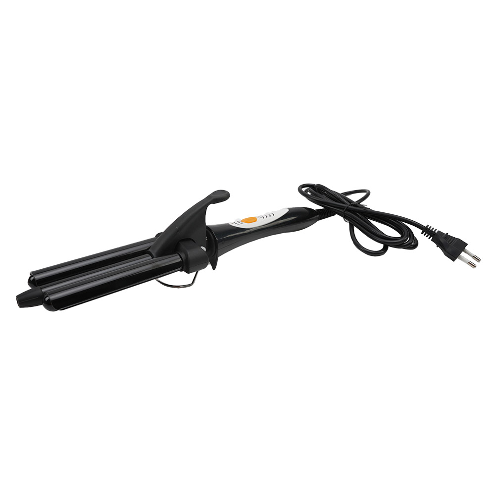 Black Triple Barrel Rambut Curler